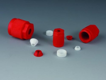 Laboratory threaded joints GL14 2,4 mm, PTFE / PP