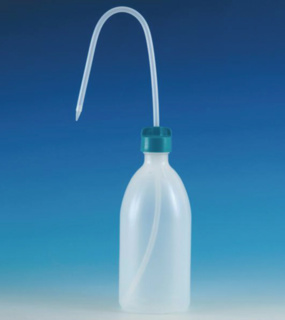 Wash bottle, LLG, PE, 250 ml