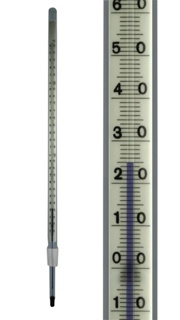 Thermometer w/ground joint, 75 mm, -10 - 250:1°C