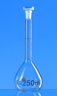 Volumetric flasks, with PP sto pper, Class A, Dura