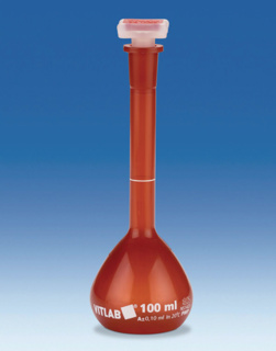 Volumetric flask 100 ml, OPAK, PMP, cl. A, with st