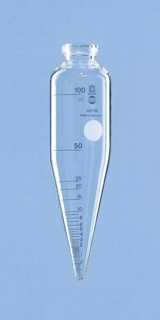 ASTM centrifuge tube, conical, Ø44x167 mm, 100 ml