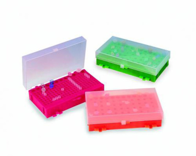 Reversible PCR® Rack, Colour b lue, green, purple,