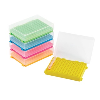 96-Well PCR Rack, Colour blue, green, pink, yellow