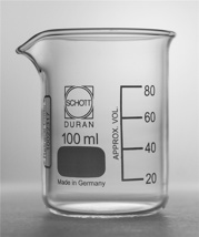 Low form beaker w spout 150ml