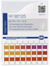 pH indicator paper, Macherey-Nagel pH-Fix, strips, pH 7 - 14, 100 pcs