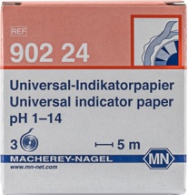 pH indicator paper, Macherey-Nagel Universal, refill, pH 1 - 14, 3 rolls of 5 m