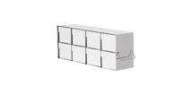 Standard rack upright freezer, TENAK, 100 mm boxes, h:314 x b:139 x d:422 mm, 3 x 4 boxes