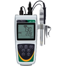pH meter, Eutech pH 150, w. electrode and accessories