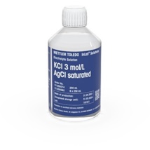 Electrolyte, Mettler-Toledo, KCl, 3M, AgCl saturated, 250 mL