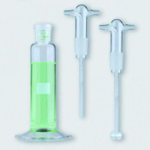 Gas wash bottle head with frit disk, with glass si