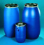 Barrel 30L, with lid and ring, blue