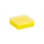 Cryobox, Ratiolab, 133 x 133 x 52 mm, PP, 9 x 9, 1,2/2,0 ml cryotube, yellow