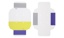 Cryobox, TENAK origami, 134 x 134 x 52 mm, PP coated surface, yellow/purple, 100 pcs.