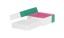 Cryobox, TENAK, 134 x 134 x 52 mm, PP coated surface, incl. 9 x 9, green/pink