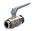 Ball valve SS/brass/PTFE, KF DN25