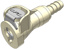 1/4" Hose Barb Valved In-Line coupling body