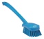 Washing Brush with long handle, hard, blue