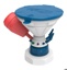 Safety funnel with lid, SCAT Universal Waste Hub JAN, S 90, HDPE, white/blue, w. charcoal filter