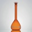 Volumetric flask, LLG, amber, cl. A, NS10, PE stopper, 5 mL, 2 pcs
