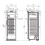 Refrigerator PHCbi LPR-400, +4 /14°C, 400L, glass door, 5 shelves