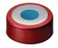 Crimp seals, LLG, N 20, magnetic bi-metal w. hole, red/silver, silicone/PTFE 45 A