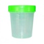Sample container, PP, green cap, unsterile, 125 ml