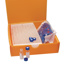 2in1 vial kit, LLG, N 9 screw thread, 1,5 mL, amber, blue PP w. hole, silicone/PTFE UC
