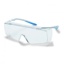 Safety glasses, uvex super f OTG CR 9169, clear lens, white/light blue