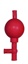Pipetting ball, LLG, red, normal type