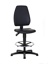 LLG-Lab chair PU foam black, foot ring, 580-850mm