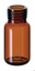 Headspace vials w. screw neck, LLG, N 18 precision, rounded bottom, 10 mL, amber