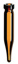 Microvials w. crimp neck, LLG, N 8 crimp, 0,6 mL, conical bottom, amber