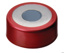 Crimp seals, LLG, N 20, magnetic bi-metal w. hole, red/silver, butyl/PTFE 50 A