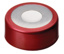 Crimp seals, LLG, N 20, magnetic bi-metal w. hole, red/silver, silicone/PTFE 60 A