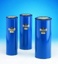 Dewar flasks, cylindrical, met al casing with silv