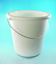 LLG plastic bucket, 10 ltr., white, metal handle
