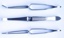 LLG forceps for cover slips, curved, 105 mm