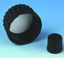 Screw caps, high temperature, PPS with PTFE/silic