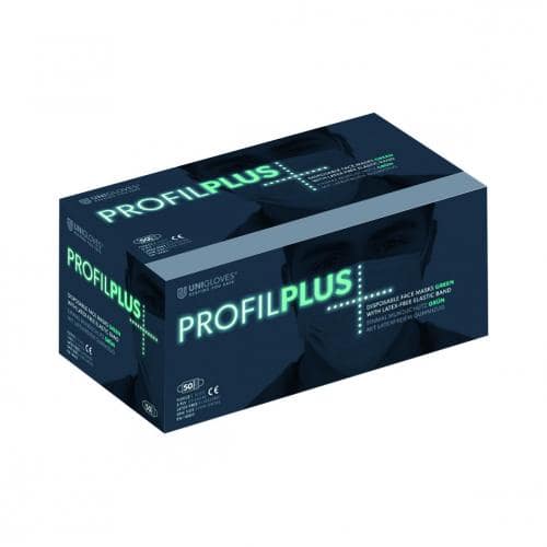 Mundbind, Profil Plus, grøn, øre-elastik, 50-pak.jpg