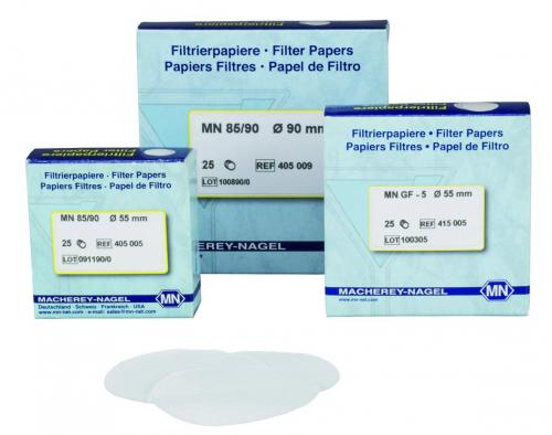 Filter circles, glass microfiber, Macherey-Nagel MN 85/70, Ø270 mm, 0,6 µm, 100 pcs