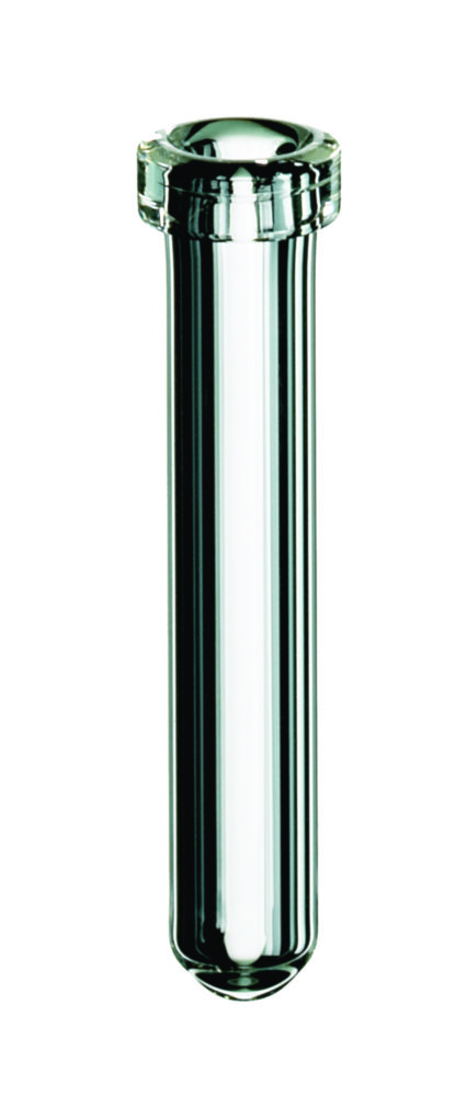 Microvials w. crimp neck, LLG, N 8 crimp, 0,3 mL, rund bottom, clear