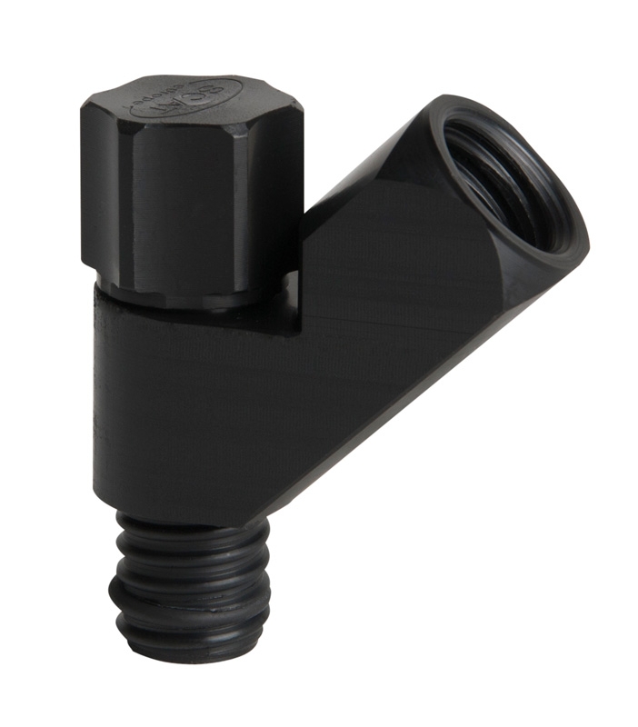 L-connector w. thread, SCAT, 135°, GL 14