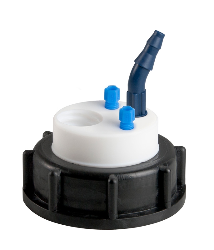 Waste cap, SCAT Safety Waste Cap, S 55, Type 3, 1 x GL 14 / 2 x capillary / 1 x fitting