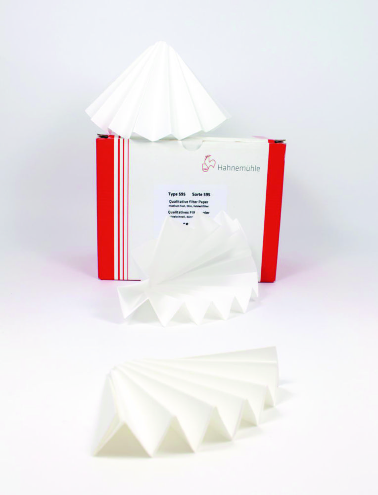 Folded filter, Hahnemühle 597, qualitative, Ø125 mm, 4-7 µm, 100 pcs