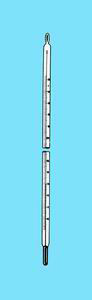 [1189120] Lab. thermometer, green filling, -10 - 110°C : 1°C