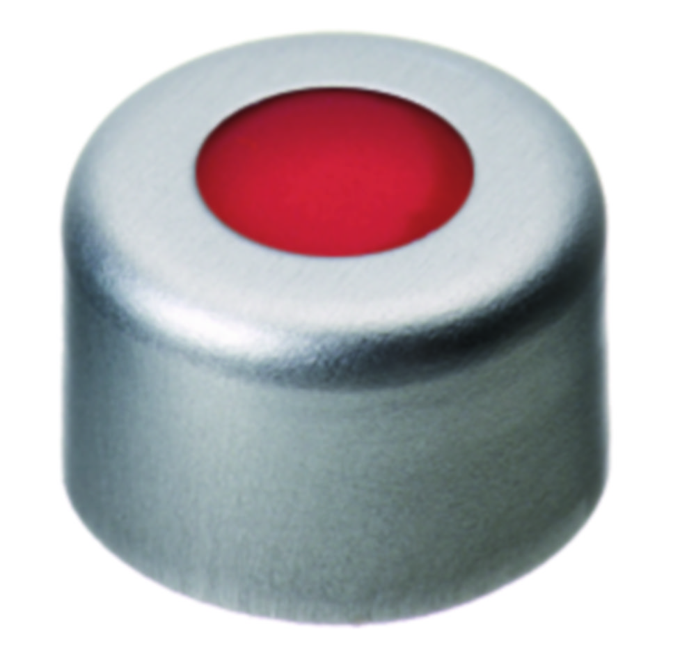 [4008198] Crimp seals, LLG, N 8, alu w. hole, silver, PTFE/silicone/PTFE 45 A