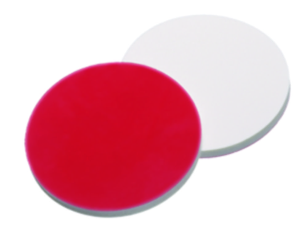 [4008212] Septa, LLG, for N 9 crimp seals, silicone(white)/PTFE(red) 55 A