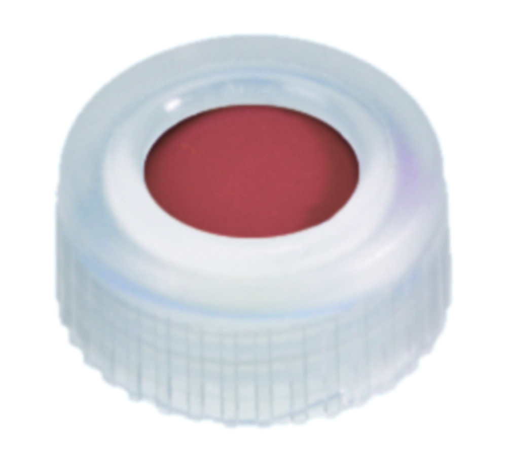 [4008229] Screw cap, LLG, N 9 short thread, clear PP w. hole, rubber/PTFE 45 A