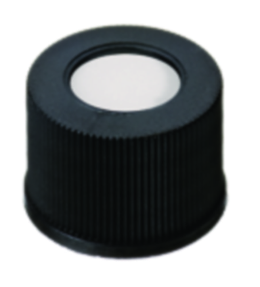 [4008235] Screw cap, LLG, N 10, black PP w. hole, silicone/PTFE 45 A